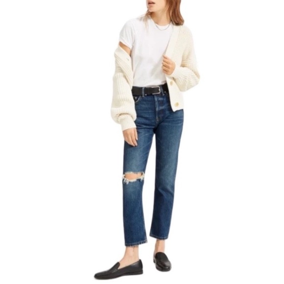 NWT EVERLANE The 90s Vintage Dark Wash Cheeky Jean Sz 25 - Picture 1 of 11